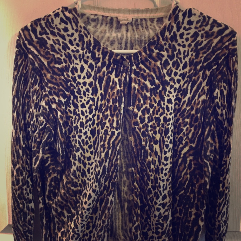 Leopard print cardigan J.Crew